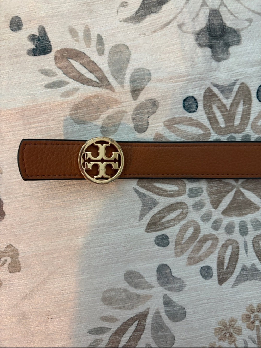 Tory Burch Reversible Logo Leather Belt